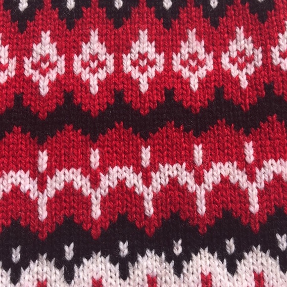 TALBOTS Chalet Fair Isle Thermolite + wool + cotton blend sweater size L - Picture 7 of 14